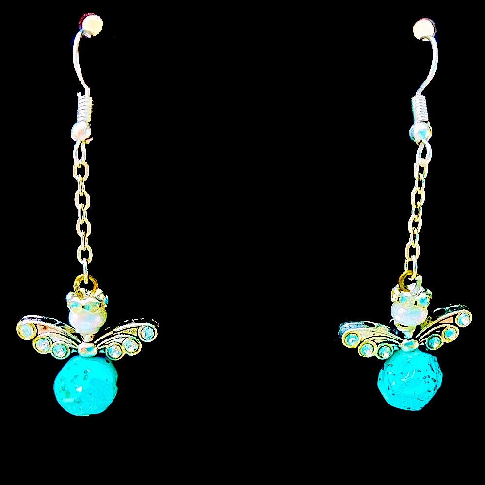 Fairytale Guardians Turquoise Handcrafted Earrings